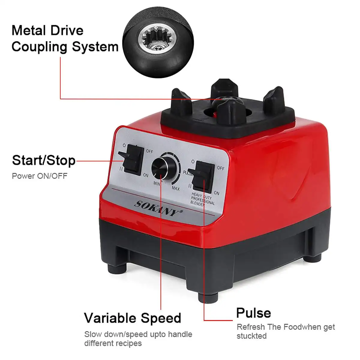 2000ML 7Speed Electric Blender Mixer Coffee Machine Maker Juicer 4500W Powerful Multi-functiaon Vegetable Fruit Squeezer Washabl