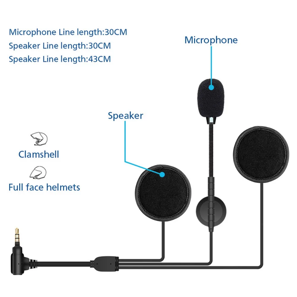 2pcs V6Pro Motorcycle Intercom Group Helmet Bluetooth Headset Waterproof Handsfree 1200 m Mortorbike Interphone Moto Garnish