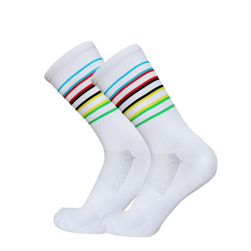 Cycling Socks Men Women Champion Stripes Sports Breathable Compression