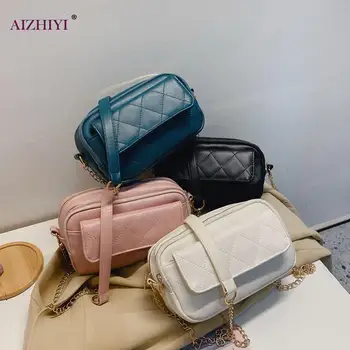 

Casual Multi Layer Solid Color Purses Shoulder Messenger Bag Women Zipper Clutch Youth Ladies Simple Versatile Bag