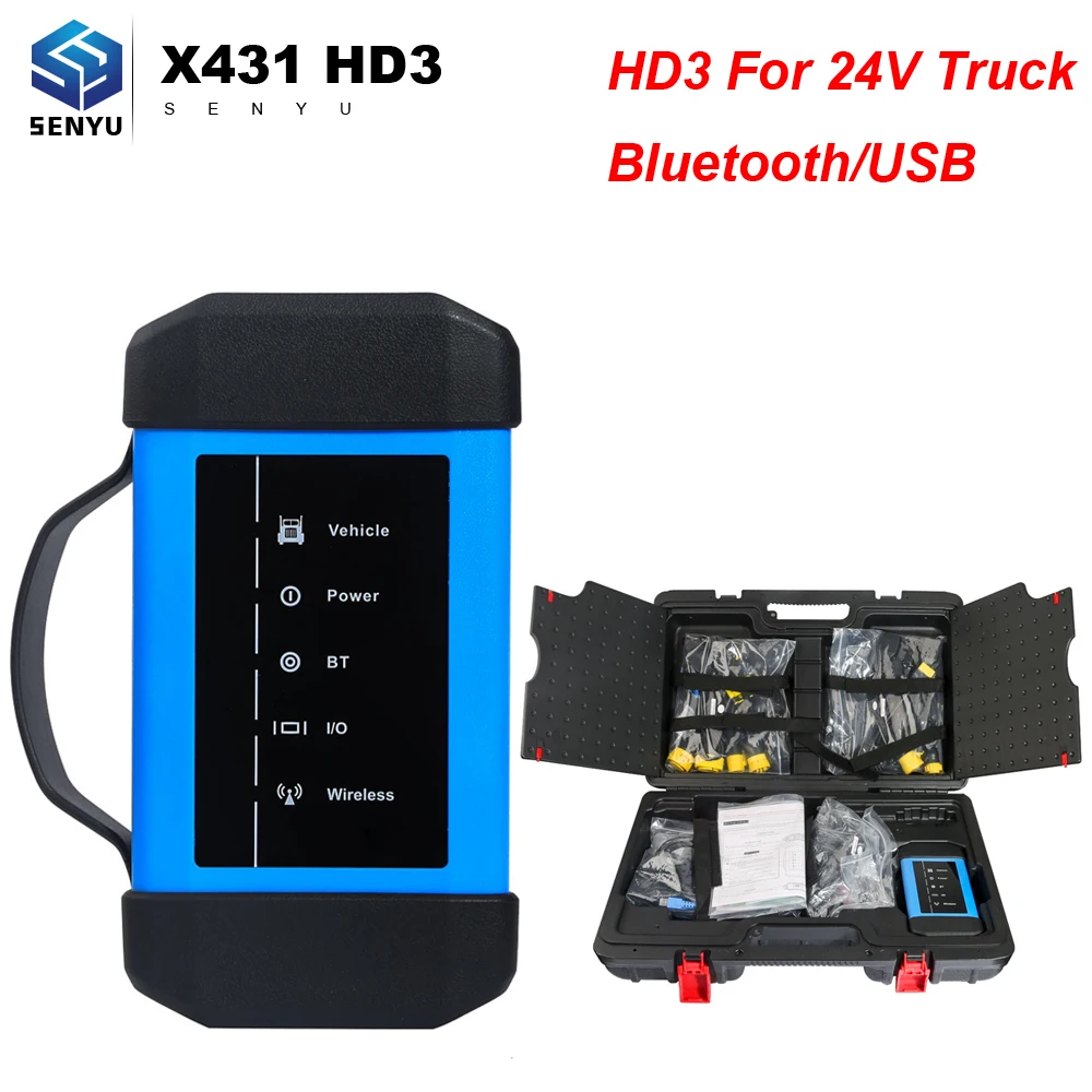 Launch X431 HD3 сверхмощный грузовик для Scania OBD2 Bluetooth/USB сканер для грузовика 24 В OBD OBD2 Диагностический автоматический инструмент X431 HD-3