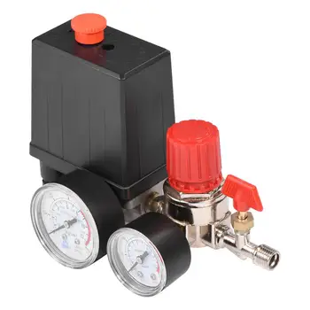 

Small Air Compressor Pressure Switch Control Valve Regulator with Gauges Electric Magnetic Valve
