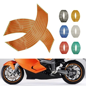 

Motorcycle Wheel Sticker 3D Reflective Rim Tape Auto Decals Strips For Suzuki GS500E GS 550M X1100F X600 Katana GSX 250 550 RM85