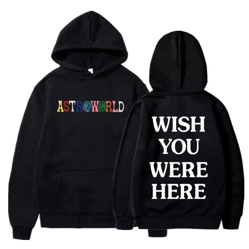 Sudaderas de moda para hombre y mujer, jersey moderno con letras de ASTROWORLD de TRAVIS SCOTT, WISH YOU WERE HERE