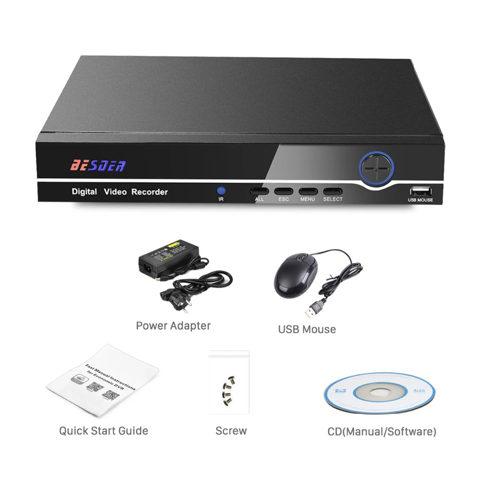 IP видеорегистратор BESDER IEE802.3af активный 48 В 4 канала 1080P|nvr 4ch|nvr recordernvr 1080p |