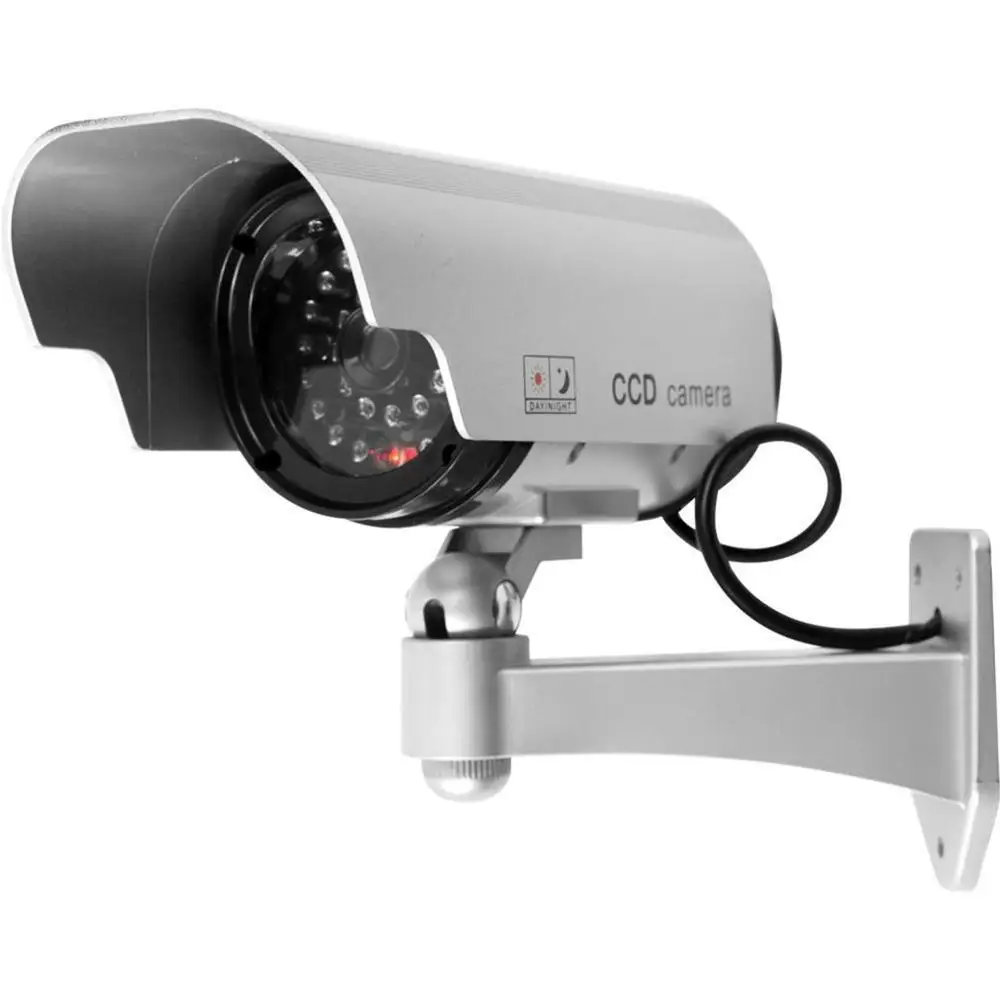 Солнечная мощность Светодиодный CCTV камера поддельные камеры безопасности Открытый манекен наблюдения