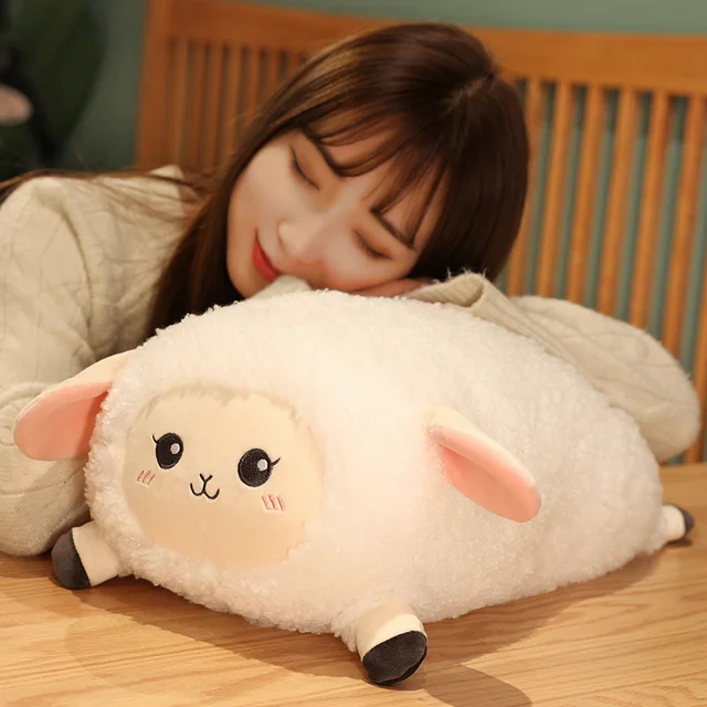 1pc 28 40 55CM Lovely Sheep Plush Pillow Sofa Cushion Soft Stuffed Animal Dumplings Sheep Dolls I Wanna Hug One!