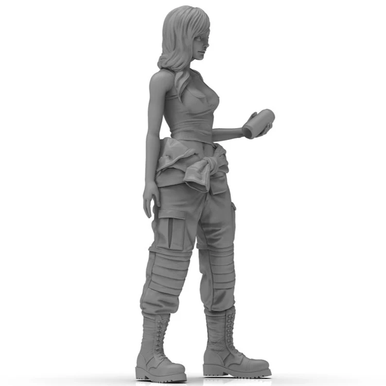 1/35, девушка действие, Смола Модель фигуры, GK, разобранный и Неокрашенный комплект