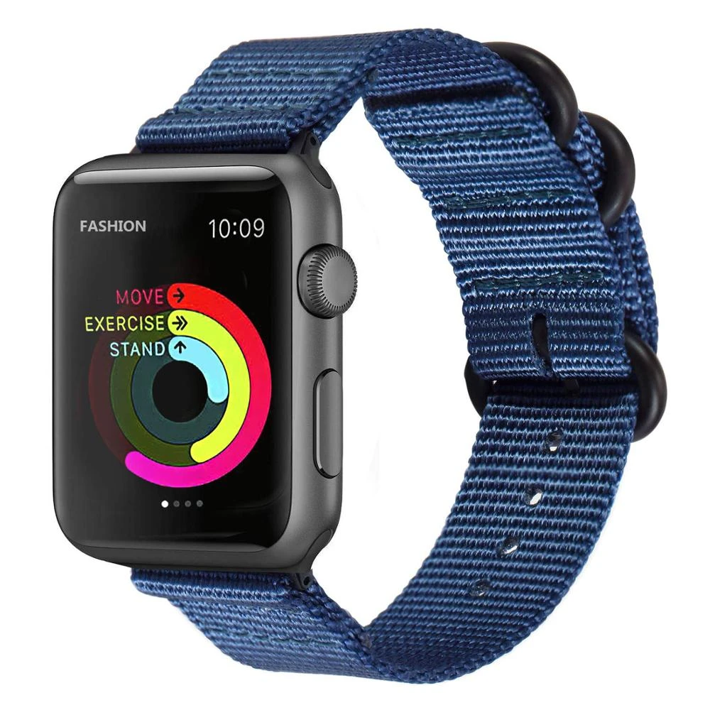 Strap For Apple Watch Band 38mm 42mm Iwatch 5 Band 44mm 40mm Nylon Watchband Sport Loop Bracelet Apple Watch 5 4 3 2 38 42 44 Mm Watchbands Aliexpress
