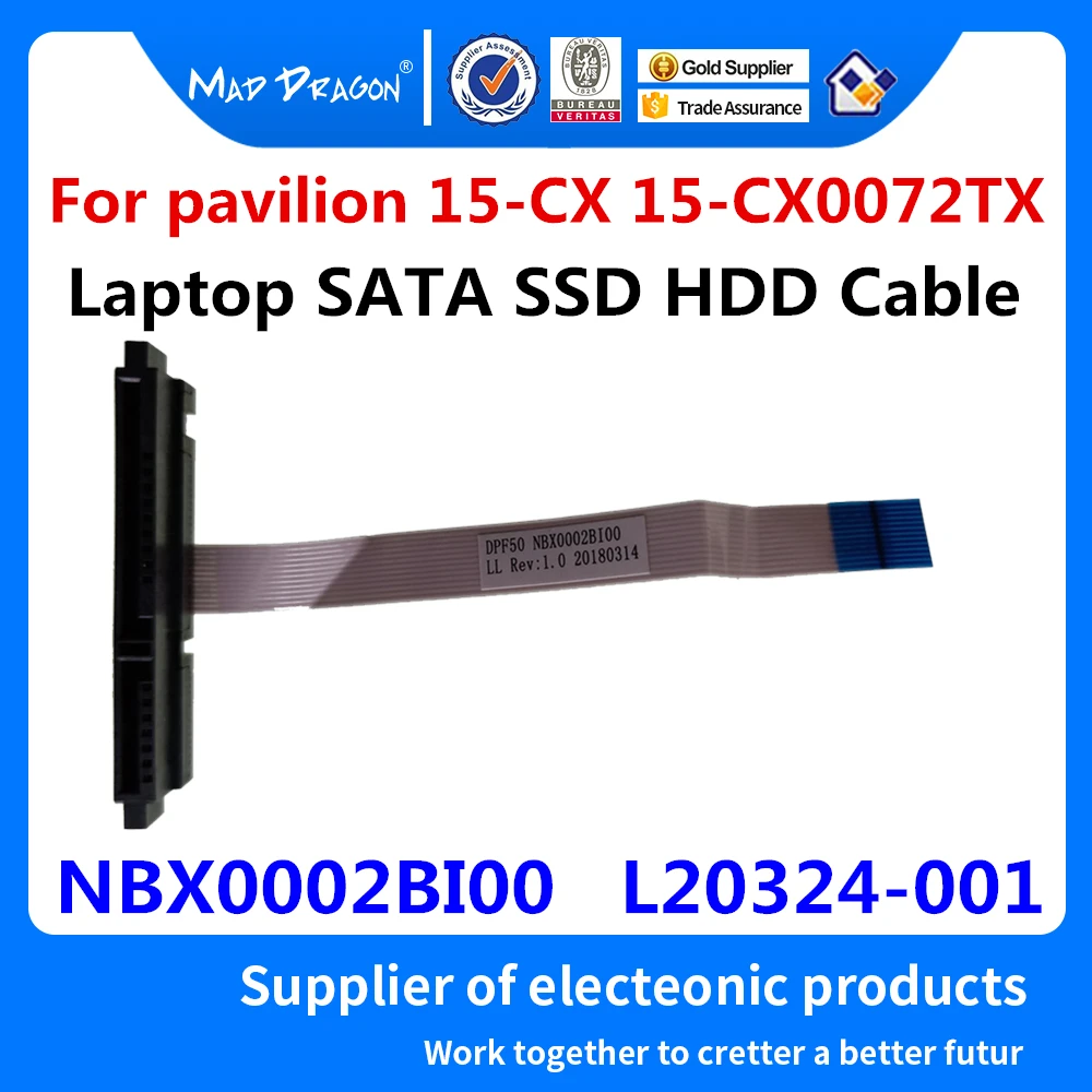

NBX0002BI00 L20324-001 для HP 15-CX 15-CX0072TX 15-CX0075TX 15-CX0071TX TPN-C133 ноутбук SSD HDD кабель SATA кабель порта жесткого диска