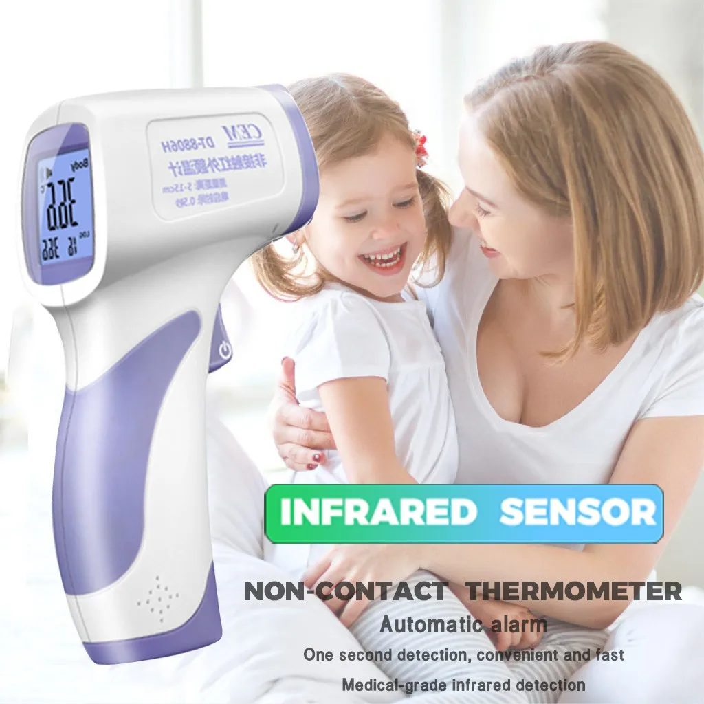 

Baby Adult Digital Infrared Forehead Body Thermometer Digital Thermometer Gun Non-contact Body Temperature Measurement Meter