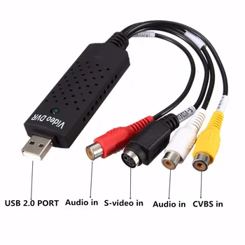 

1pc USB 2.0 Video Capture Adapter With Green LED for Power indicator For video capturing/ recording formats