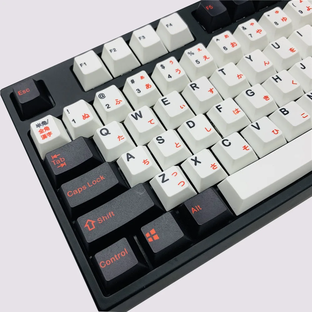 

104pcs/set Japanese PBT five side dye sublimation key cap cherry hight keycaps for mechanical keyboard with MX switch