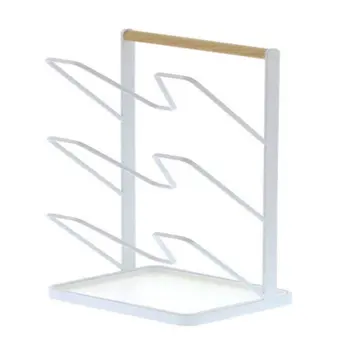 

Cutting Board Rack Multifunction Pot Lid Organizer Stand Holder with Drain Tray Spoon Rest For Restaurant Kitchen Storage