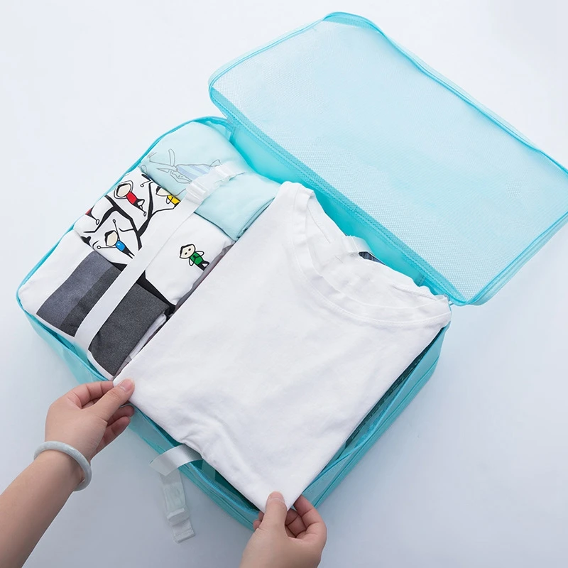 ABUI-8Pcs дорожная сумка для хранения Набор для одежды багаж упаковка квадратный чемодан-Органайзер