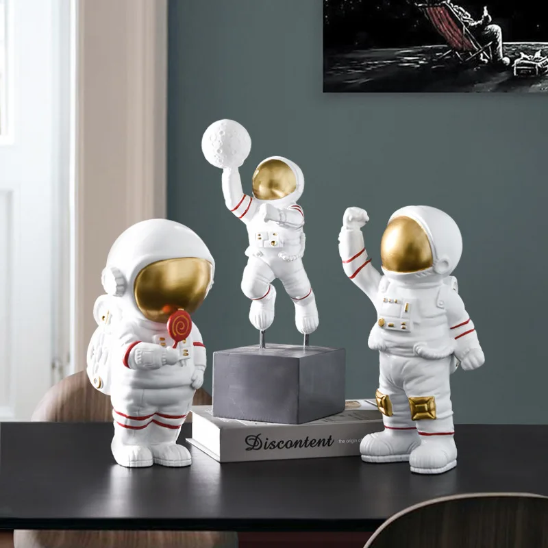 

Creative Resin Crafts Living Room Children's Room Study Room Soft Decorations Cartoon Astronaut Astronaut Decoration