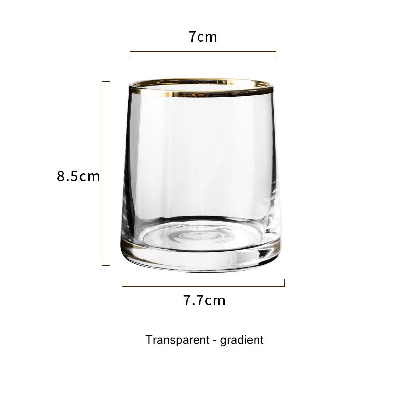 Dazzle Colorful Glass Wine Cup Transparent Glass Coffee Cup Milk Whiskey Tea Beer Steins Cup for Club Bar Drinkware - Цвет: T1