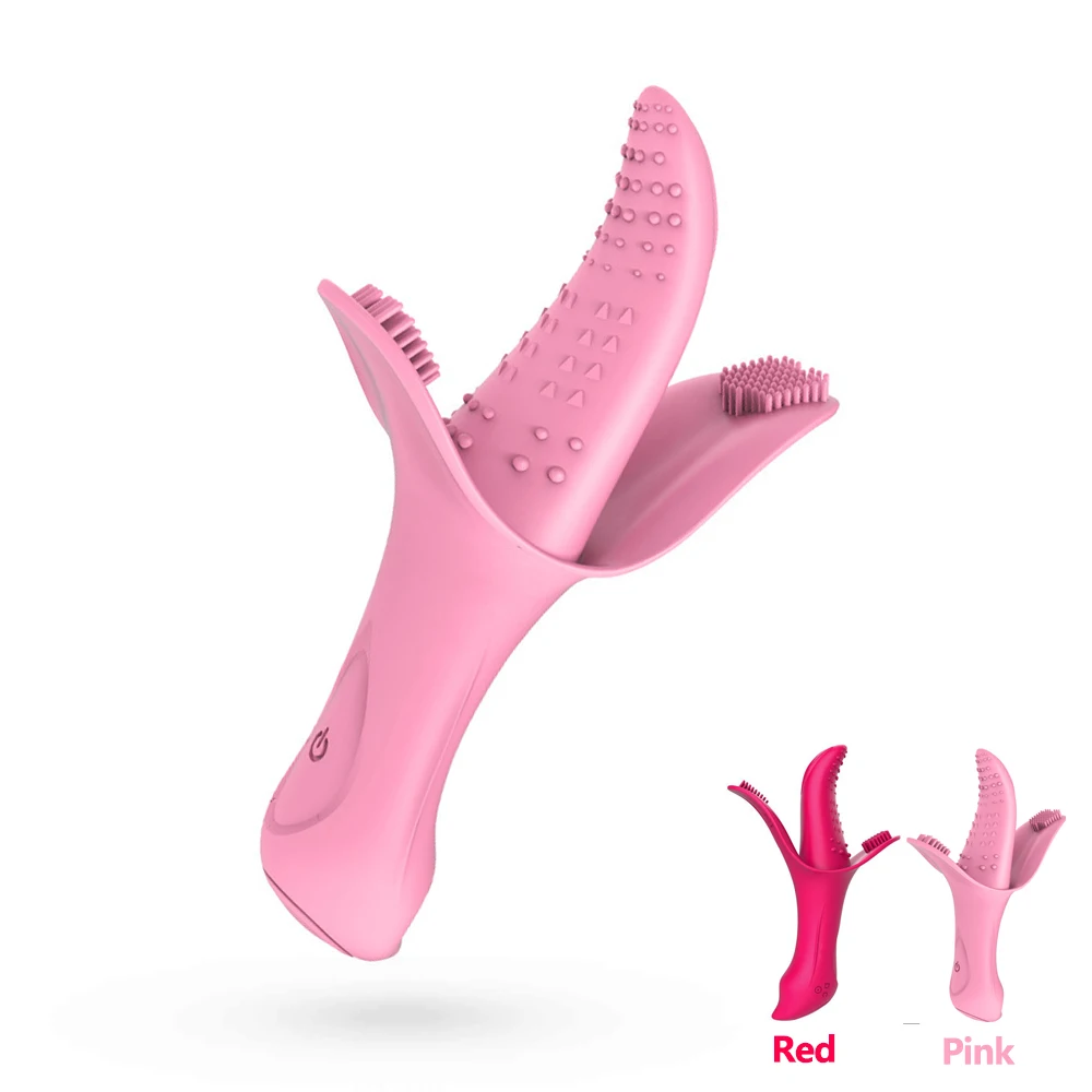 Silicone Tongue Vibrator Clitoris Stimulator Vibrator Rechargeable Clit Female Adult Sex Toy For Women Masturbator For Couples