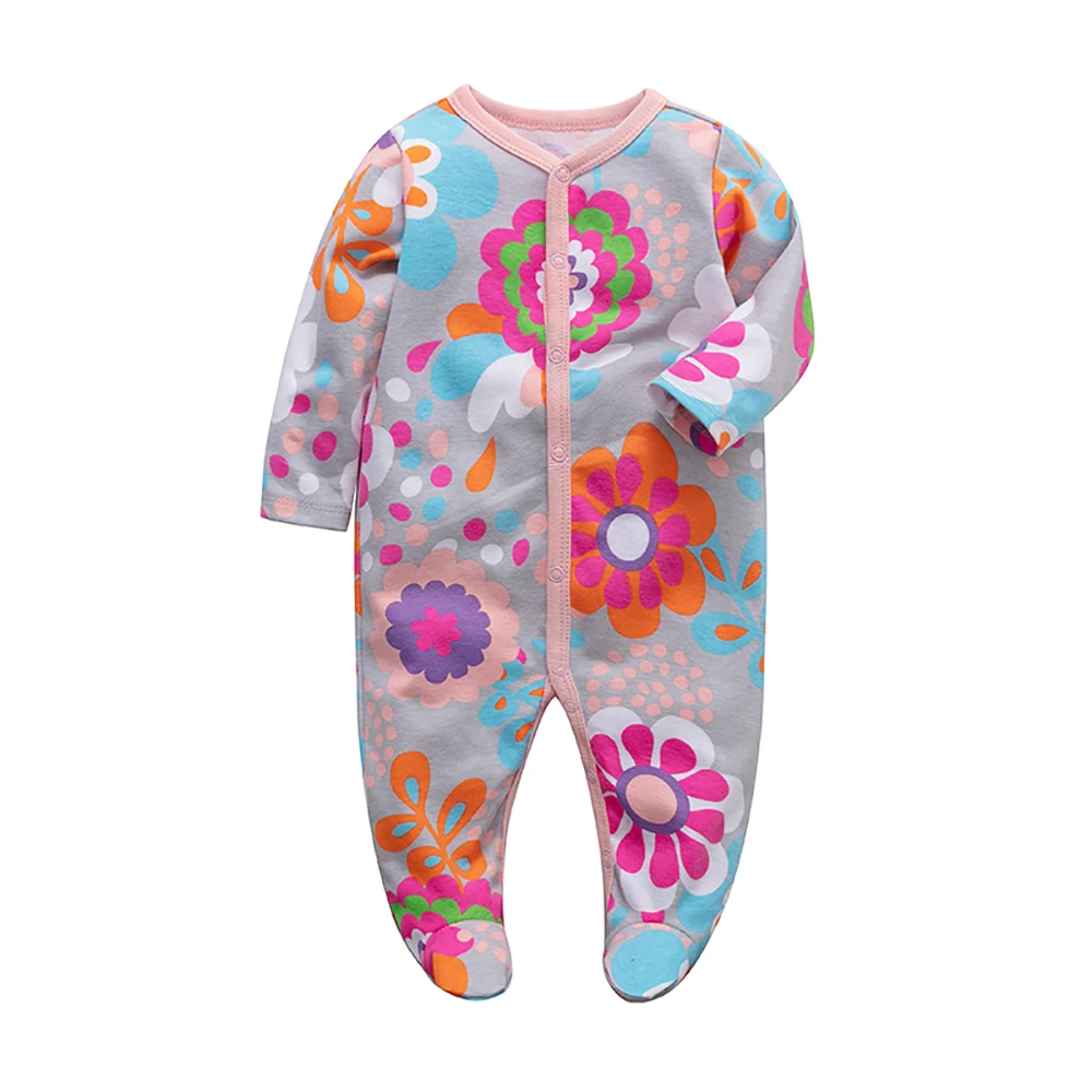 Jumpsuit Newborn Autumn Winter Boys And Girls Cotton Cartoon Fashion Footed Pajama Infant Sleepsuit Newborn Baby Clothes Baby Clothes Baby Sleepsuit