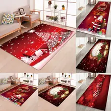 Christmas Santa Claus Anti-slip Kitchen Room Floor Mat Decor Carpet Rug NEW