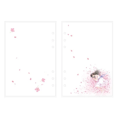Серия Cherry blossom, блокнот, Подарочный наполнитель, канцелярские принадлежности, цветная бумага для планировщика, А5/А6, бумажный дневник с наполнителем - Цвет: 06