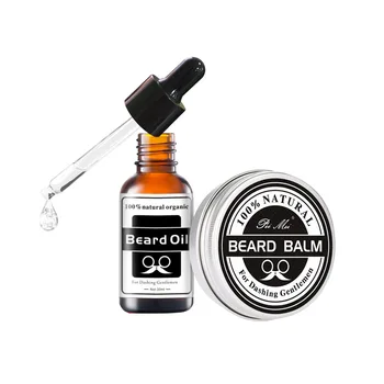 

Natural Beard Oil Balm Moustache Styling Beeswax Moisturizing Smoothing Gentlemen Beard Balm Organic Men Grooming Kit