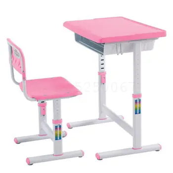

Children Learn Table Desk Desk Chair Lift Tables And Chairs Suit Students Environmental Multi-function Writing Desk