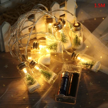 

1PC Christmas LED Light String Christmas Tree Bottles For Wishing Drift Bottle Decoration Best Wising Lamp For Children Gift