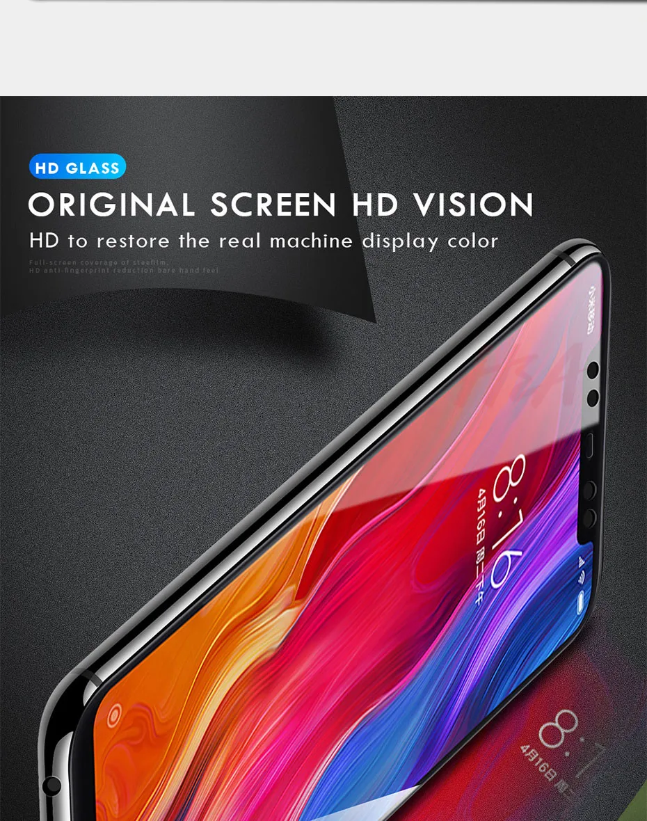 H& A 4 шт. Защитное стекло для экрана Xiaomi Mi 8 9 SE Max 2 полное покрытие для Xiaomi Mi 8 A1 A2 Lite 9T Pro Max 3 закаленное стекло