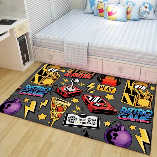 Alfombra Gamer para sala de juegos, tapete de baño para dormitorio, sala de  estar y pasillo - AliExpress