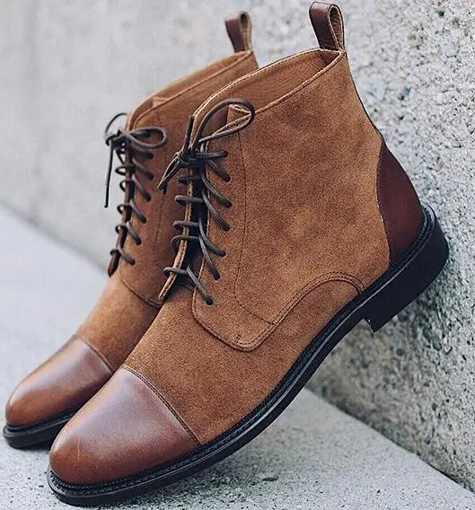 Мужские ботинки; модные ботинки с круглым носком; botas hombre Blancas; обувь из искусственной кожи на шнуровке; Zapatos De Hombre; зимние мужские ботинки; D79 - Цвет: yellow