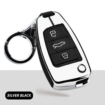Custodia/cover per Chiave/telecomando in lega di zinco per Audi A1 A3 C5 Q3 B6 B7 A4 A5 A7 A8 Q5 Q7 R8 TT S5 S6 S7 S8 SQ5 RS5 portachiavi conchiglia 7 Custodia/cover per Chiave/telecomando in lega di zinco per Audi A1 A3 C5 Q3 B6 B7 A4 A5 A7 A8 Q5 Q7 R8 TT S5 S6 S7 S8 SQ5 RS5 portachiavi conchiglia - Copertura della cassa chiave dell automobile in lega di zinco per Audi A1 A3 C5