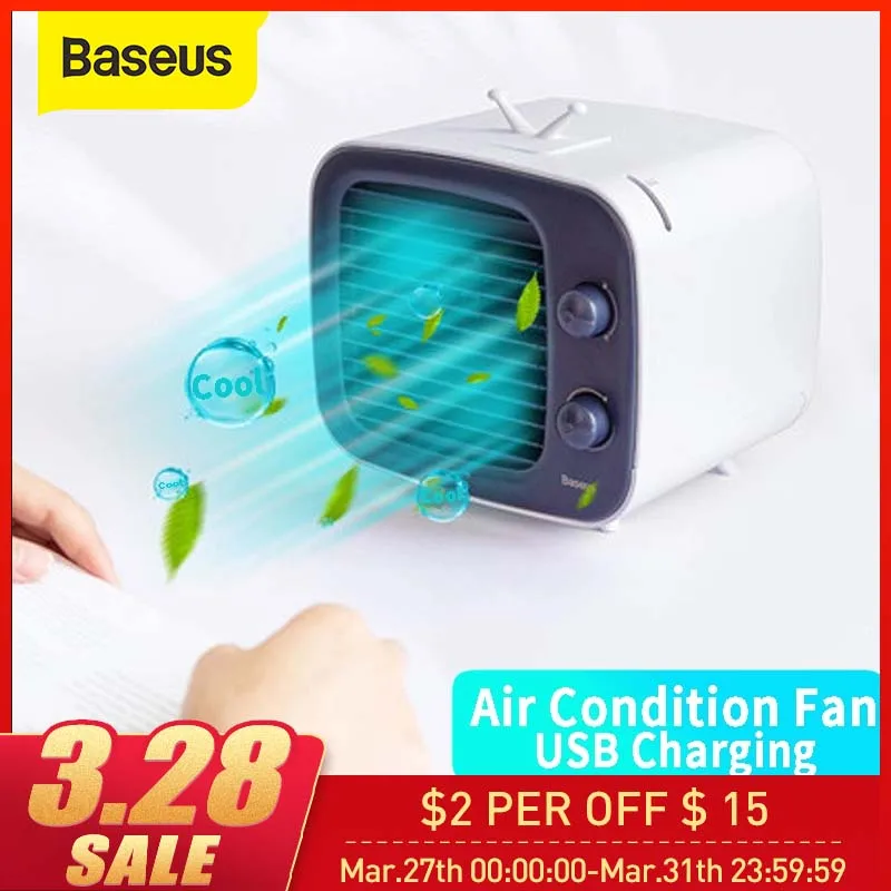 

Baseus USB Fan Desktop Mini Cooling Fan USB Portable Fan Summer Cooling Fan for Office Car Home Travel Holiday Beach 3 Speed