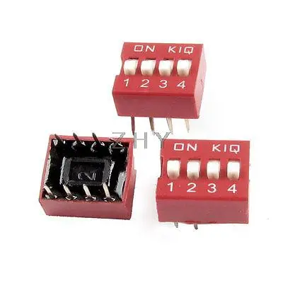 

3 Pcs PCB Mounted 2 Positions 2.54mm Pitch Slide Type DIP Switch