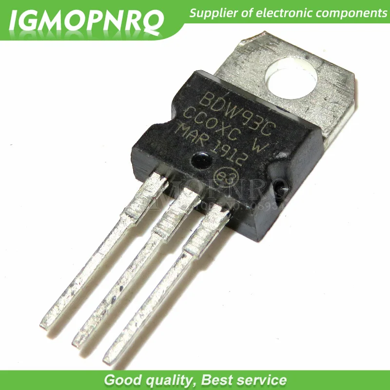 10pcs Bdw93c Bdw93 Transistor Npn 100v 12a To-220 New Original Free ...