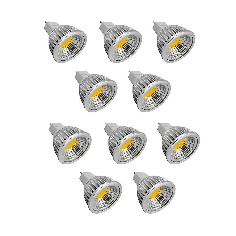 Super Bright COB MR16 LED Spotlight Bulb 6/9/12W Led Lamp AC/DC12V Warm/Cold White Energy saving led Down Light Lampada 10pcs