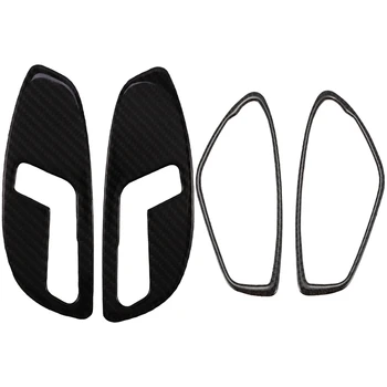 

1 pair Carbon Fiber Seat Adjust Panel Cover Trim & 1 pair Carbon Fiber Inner Door Handle Cover Trim for Chevrolet