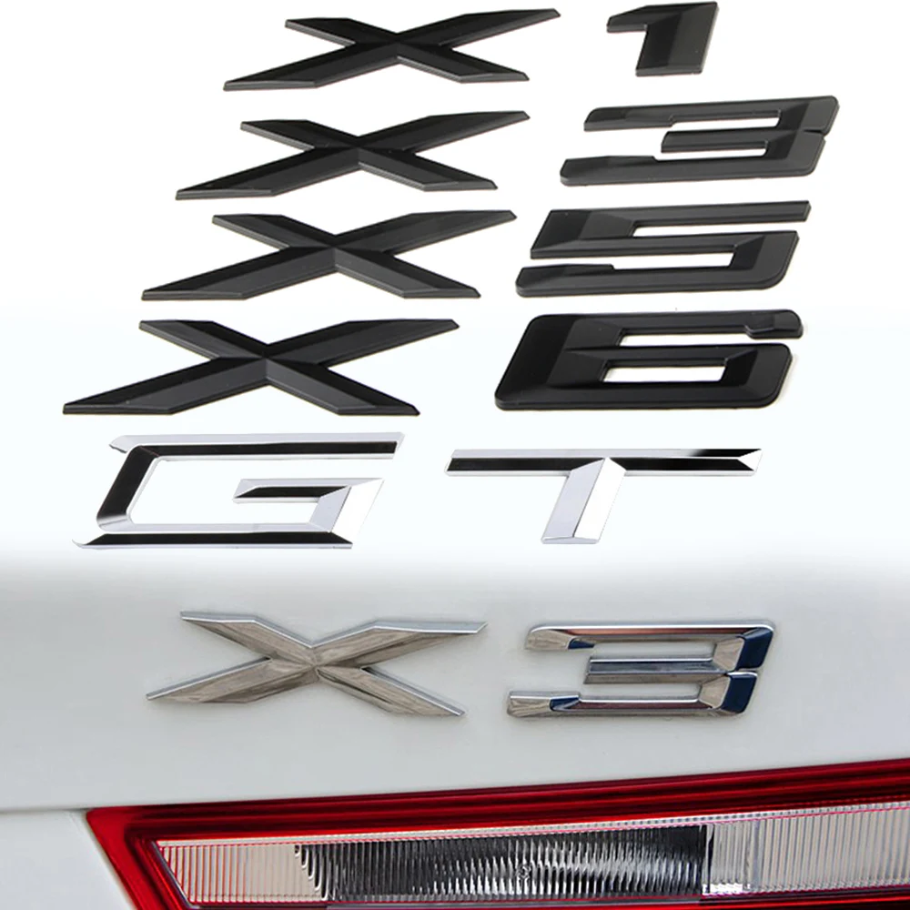 Черный серебристый задний багажник X1 X2 X3 X5 X6 наклейка GT ABS 3D для BMW E84 F48 F49 E83 F25 G01 E53