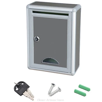 

Vintage Aluminum Alloy Lockable Secure Mail Letter Post Box Mailbox Post Box for Home Garden Ornament Decor Au 28 20 Dropship