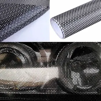 

Car Headlights Color Film Decoration Does Not Block Sight Line Perforated Film Mesh Car Light Film