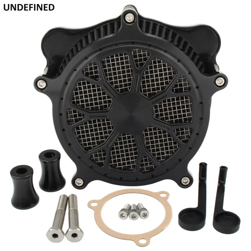 Black Motorcycle Air Filter Intake Air Air Cleaner Filters CNC For