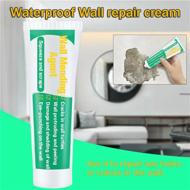 

100ML Wall Repair Paste Mending Agent Waterproof Cream Kit Crack Nail Agent Professional Gaps Concrete Repairing Ointment Gel