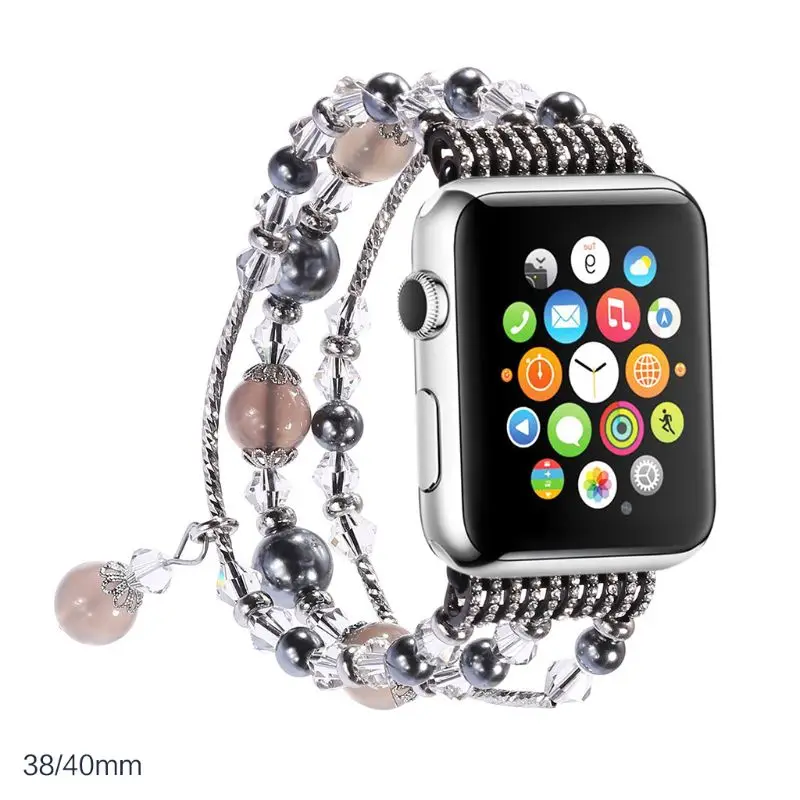 Агатовые полосы для Apple Watch ремешок для женщин модный браслет на запястье для iWatch 38/40/42/44 мм Ювелирные изделия для часов - Цвет ремешка: AGY