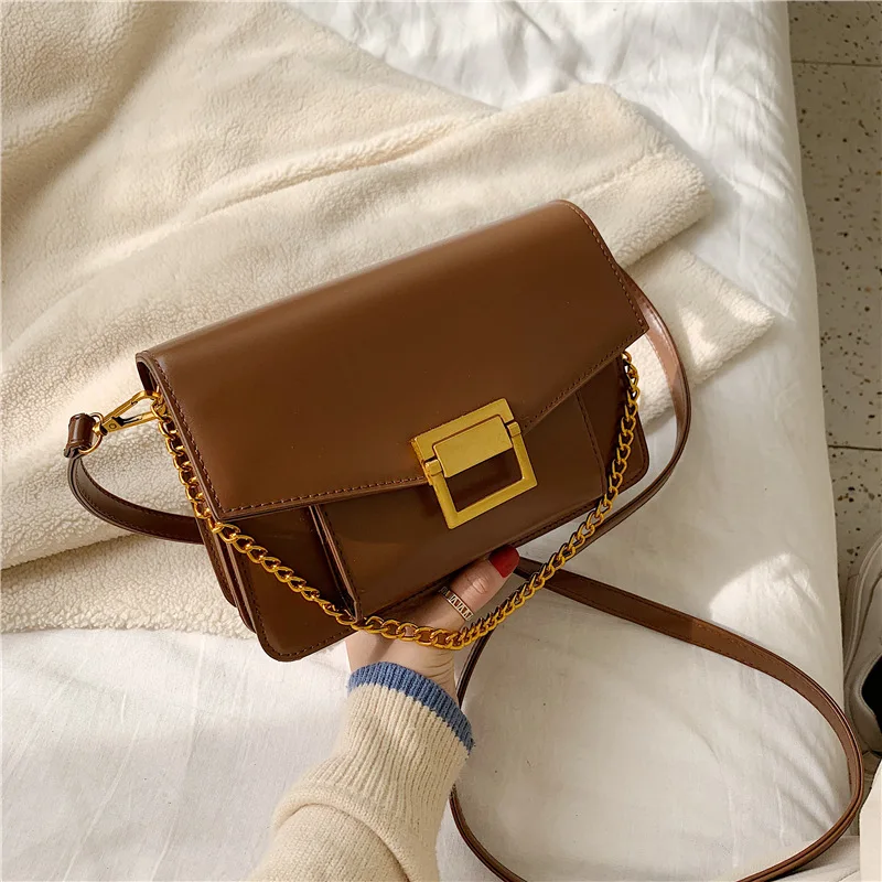 

Versatile Bag Women's 2019 Autumn And Winter New Style Fashion Korean-style Crocodile Pattern Square Sling Bag Retro Shoulder Ba