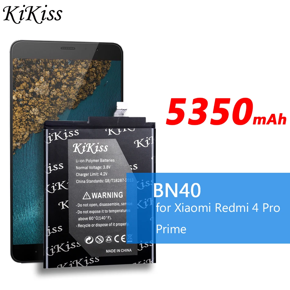 Большой аккумулятор BN40 5350 мАч для Xiaomi Redmi 4 Pro батарея Xiao Mi 4Pro Prime 3 Гб ОЗУ 32 ПЗУ
