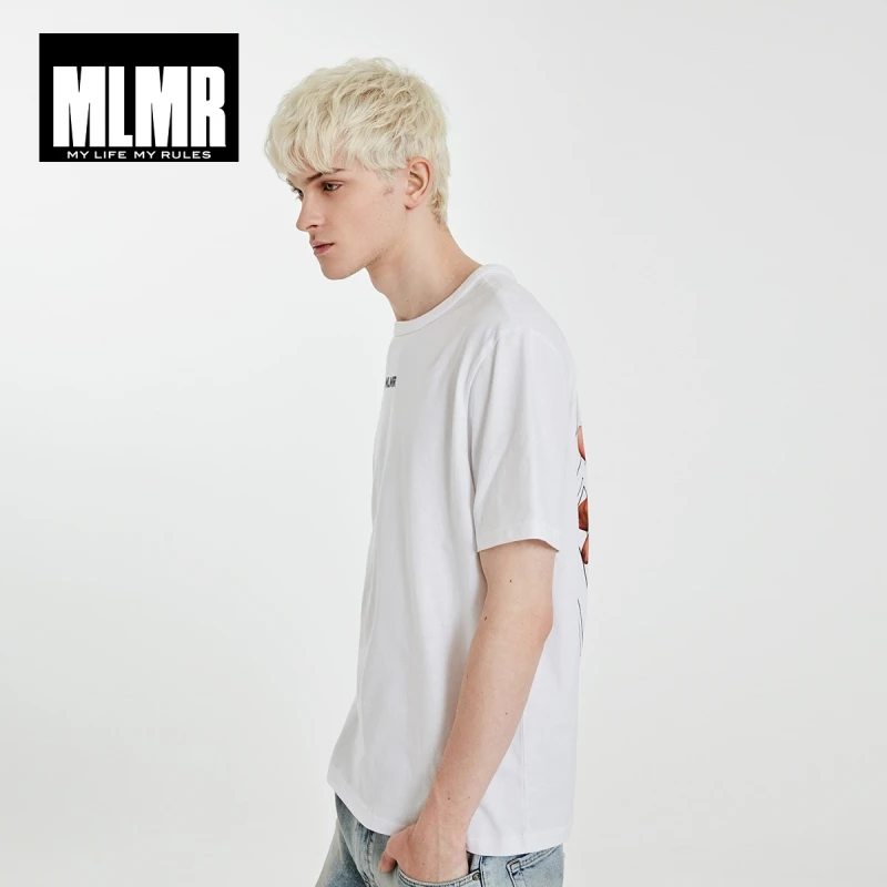 Мужская футболка с короткими рукавами JackJones MLMR буквенным принтом круглым вырезом