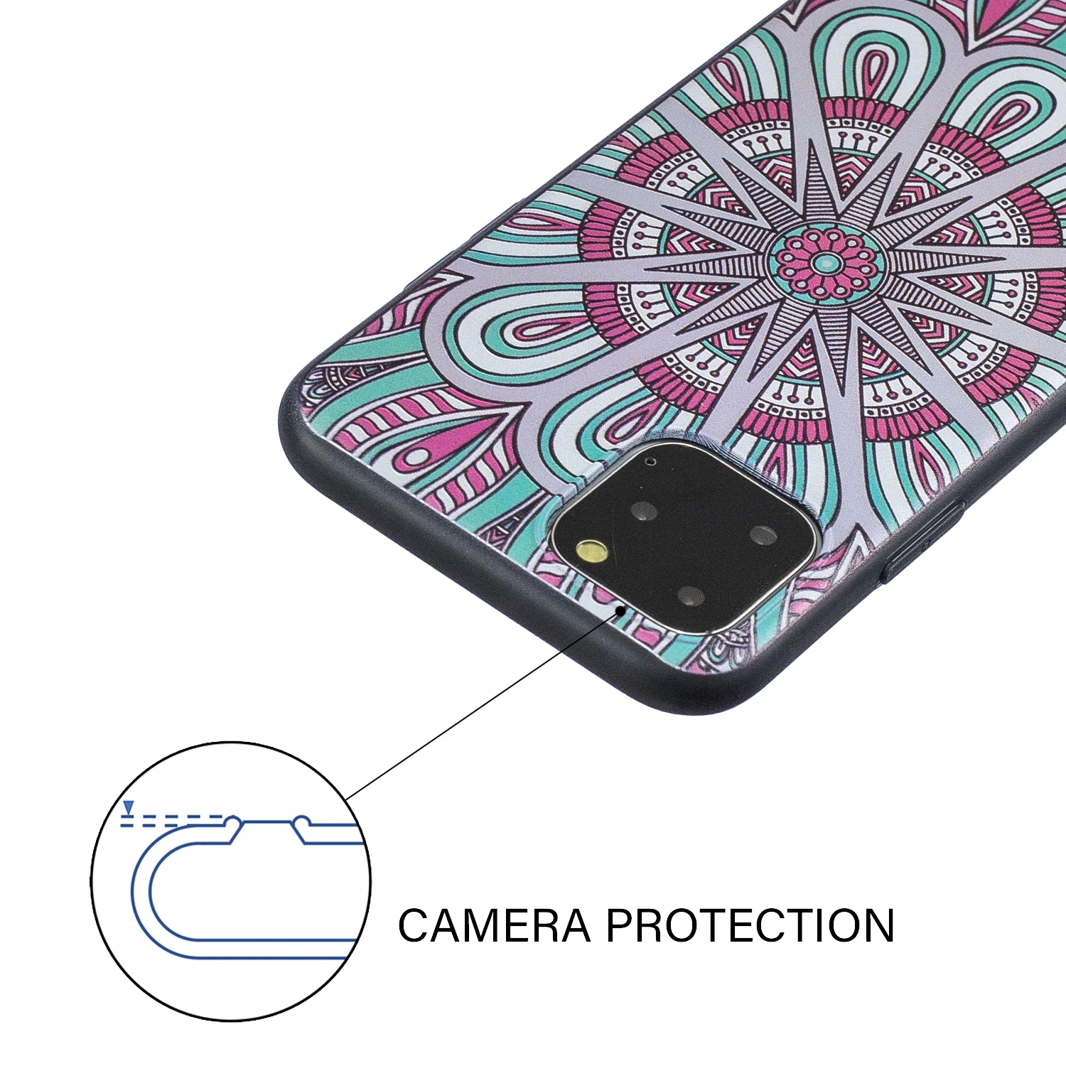 Для Apple iPhone 11 Pro Max Мандала мультяшный рисунок мягкий силиконовый чехол для 6 6S 7 8 Plus