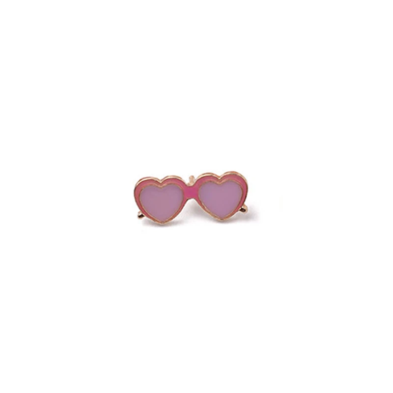 glasses Мультфильм авокадо таблетки эмалированные булавки броши в форме очков нагрудные булавки металлические украшения для женщин Одежда брошь для рюкзака личные значки - Окраска металла: glasses