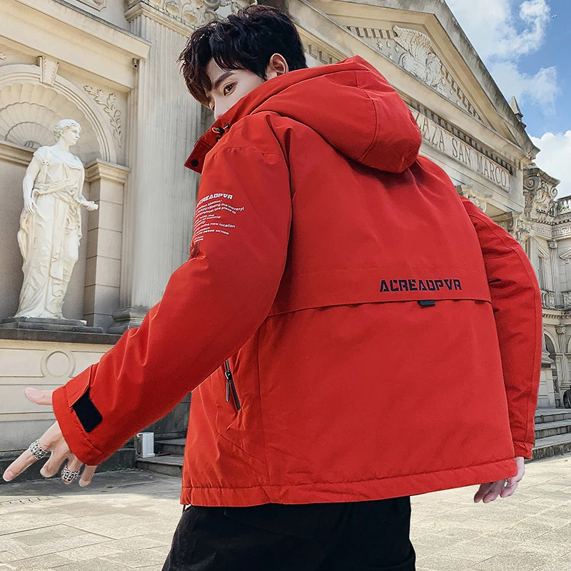 Low Price TFETTERS 2019 Winter Jacket Men Warm Coat Male Windproof Hooded Jackets Outwear Casual Overcoat Warm Men Pack Jacket