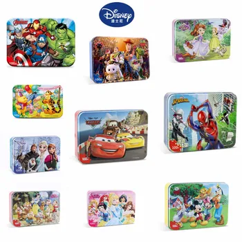 

100PCS Disney Frozen Cars Belle Slice Small Piece Puzzle Toy Story Children Wooden Jigsaw Puzzles Kids Educational Toy For Baby